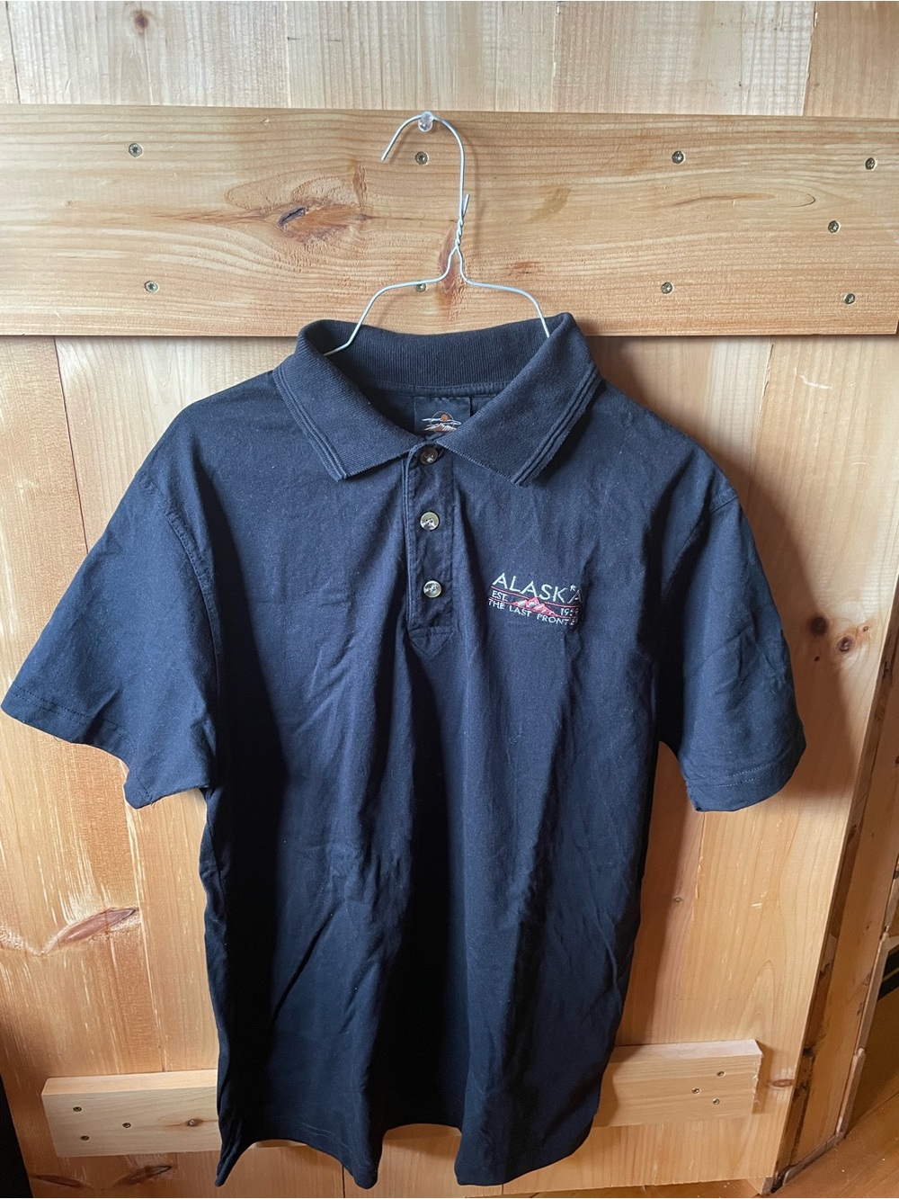 🌸Embroidered Black Women’s Polo🌸